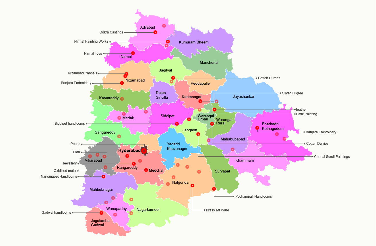 Golkonda Handicrafts Cluster Map